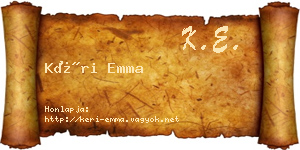 Kéri Emma névjegykártya
