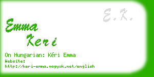 emma keri business card